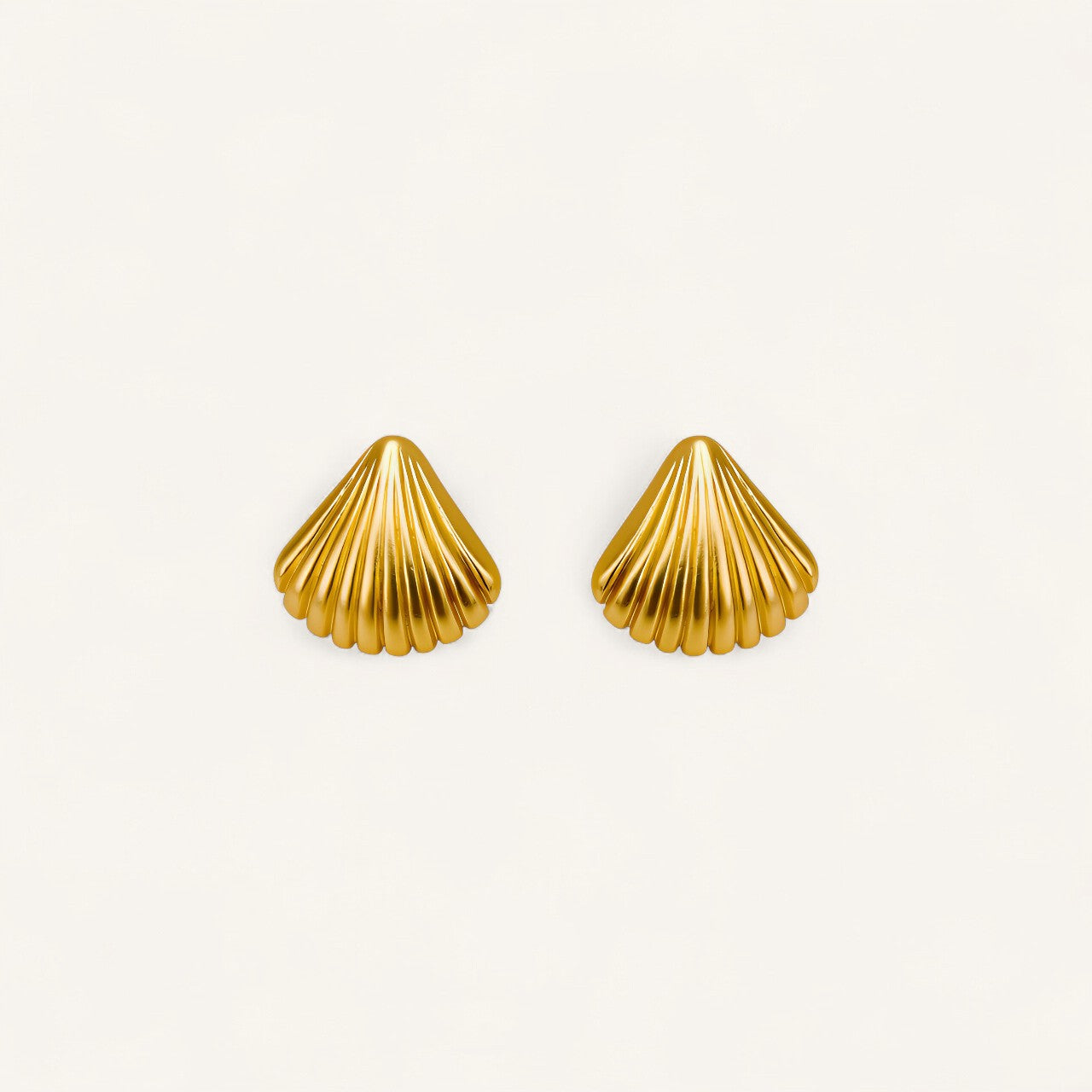 Black Leopard Jewellery CORAL Stud Earrings | CORAL Gold Studs | Minimalist CORAL Earrings | Elegant CORAL Jewellery | Black Leopard CORAL Earrings