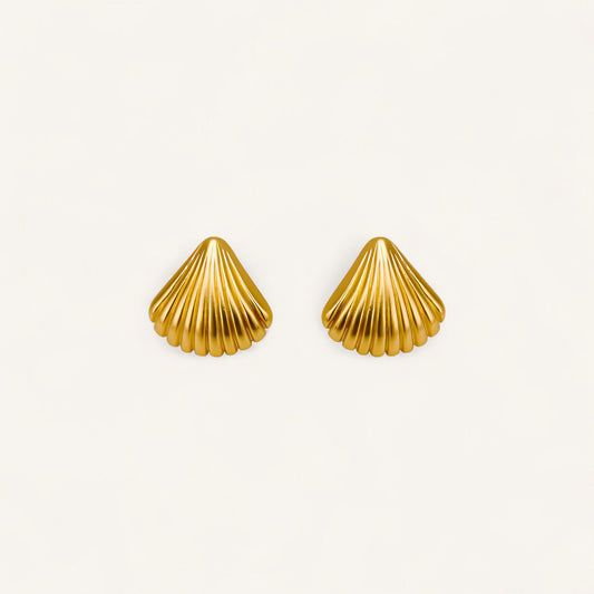 Black Leopard Jewellery CORAL Stud Earrings | CORAL Gold Studs | Minimalist CORAL Earrings | Elegant CORAL Jewellery | Black Leopard CORAL Earrings