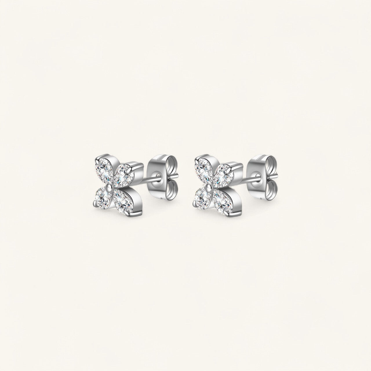 Black Leopard Jewellery ROSE Stud Earrings | ROSE Gold Studs | Minimalist ROSE Earrings | Elegant ROSE Jewellery | Black Leopard ROSE Earrings