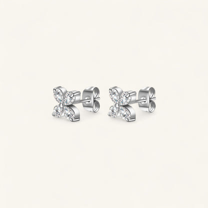 Black Leopard Jewellery ROSE Stud Earrings | ROSE Gold Studs | Minimalist ROSE Earrings | Elegant ROSE Jewellery | Black Leopard ROSE Earrings