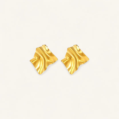 Black Leopard Jewellery CARRIE Stud Earrings | CARRIE Gold Studs | Minimalist CARRIE Earrings | Elegant CARRIE Jewellery | Black Leopard CARRIE Earrings